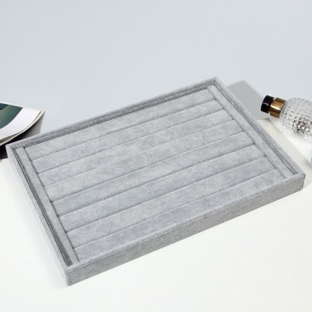 Stand for rings 7 stripes, phlock, 35 × 24 × 3 cm, color gray color-1