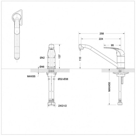 Bravat FIT 7F7135188CP-RUS kitchen mixer-1