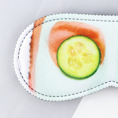 Mask for sleep "Cucumber mood", 19.3 x 9.5 cm, blue color-1