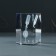 Souvenir glass rectangle "glass and wine" 5x5x8 cm