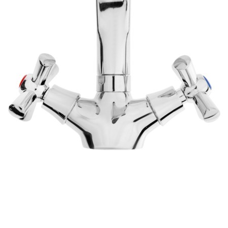 Kitchen mixer Zein Z7215, two-wound, Cran-boux brass 1/2, brass, chrome-4