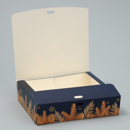Gift Box "luxurious holiday", 20 x 18 x 5 cm, new year-1