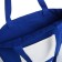 Hooper bag without fastening, from textiles, blue/white color