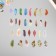 Stickers for creativity PLC PVC "Bright feathers" set 60 pcs 10x14 cm