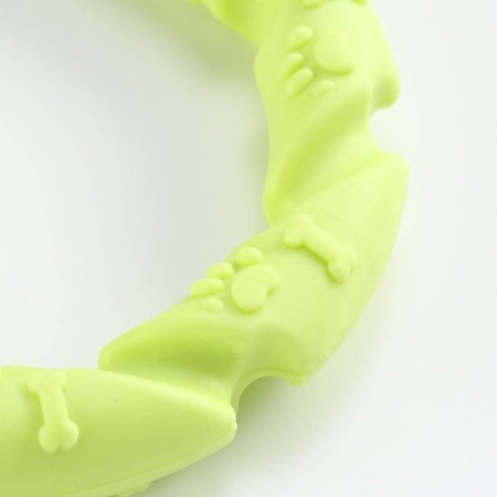 Chewing toy for dogs "twisted ring", 11.5 cm, green-2