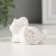 Souvenir Ceramics "Frog on vacation" White with gold, rhinestones 4.5x4x6.2 cm