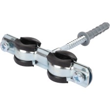 Хомут сантехнический STOUT SAC-0020-200038, 3/8", 15-19 мм, шпилька шуруп+дюбель пластик