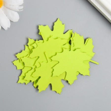 The workpiece of Foamiran "Mine Leaf" 4,5x4.5 cm, thickness. 1mm, set 10 pcs, green-1