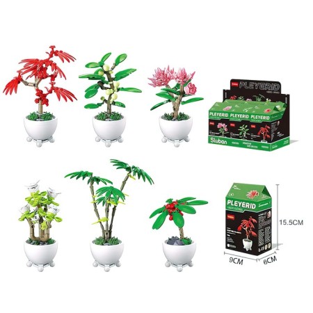 Designer "Flowers in a pot", 6 species, mix-6