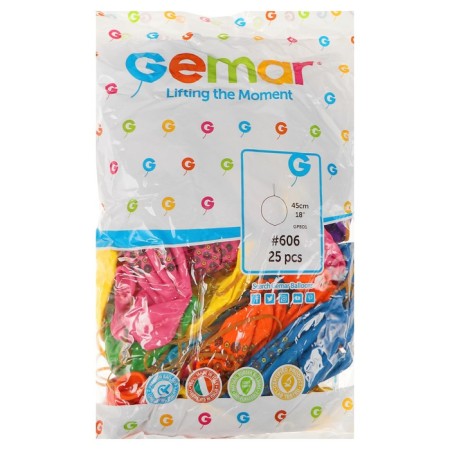 Shar Latex 18 "Flowers", Punch-Bull, set 25 pcs., Mix colors-2