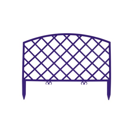 Decorative fence, 35 × 220 cm, 5 sections, plastic, lilac, Romanika, Greengo-6