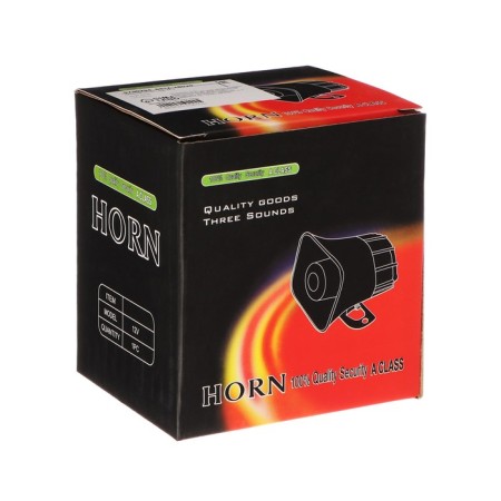 Sound signal, 1 tone, 12 V, 6 W, 105 dB, wire 27 cm-3