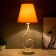 Lamp table Marcel 1x15W E14 18x18x42cm White/Orange Risalux