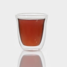 A glass glass with double walls 