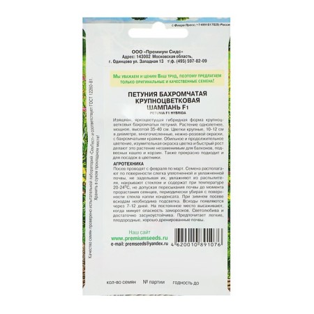 Flower flowers fringe fringe, large -flowered "champagne" F1-1