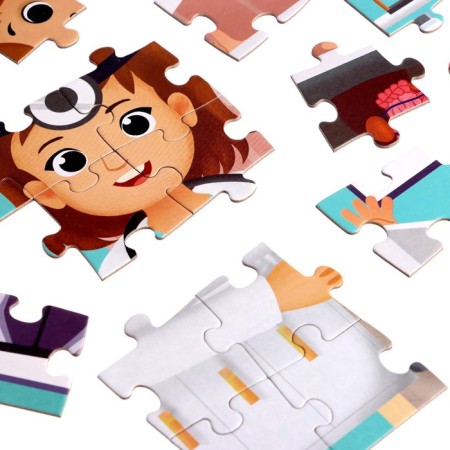 Puzzle with a flashlight "Cabinet of a doctor", 63 details-6