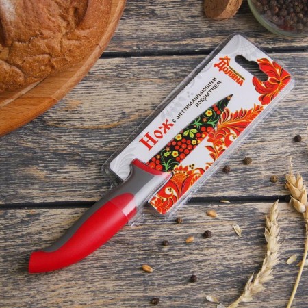 Kitchen knife with an anti -wagoning coating of the Dilan "Russian Disor", blade 8 cm-4