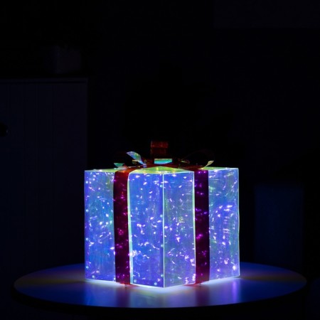 LED figure "Gift" 20 × 20 × 20 cm, plastic, 220 V, glow of white-4