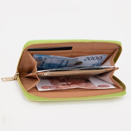 Women's wallet with lightning, light pink/yellow color-3
