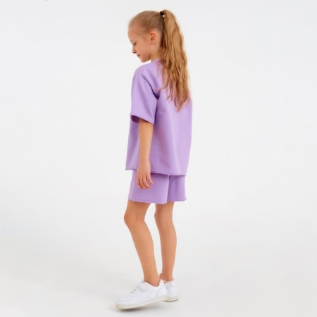 Kids (T -shirt, shorts) minku: casual collection lilac color, height 104-1