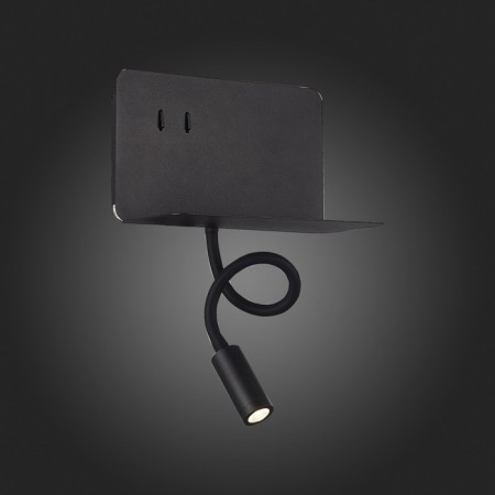 Wall lamp ST LUCE. SL1576.401.02. 2x3 watts, LED, 4000K, 470 LM, 20x15 cm, black color-5