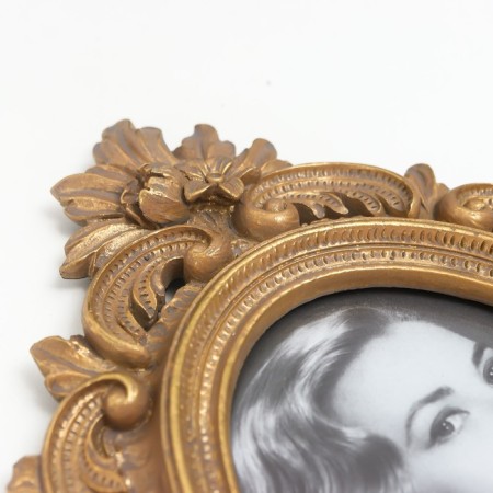 Photo frame Polystone 10x15 cm "twisted petals" aged gold 18x27.5 cm-4