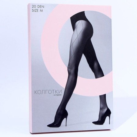 Women's tights "Black rhinestones", black color, size m-1