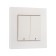 Tot Matte Glass switch, 10 a, 2 cl., With backlight, hidden, glass, white