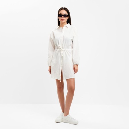 Women's summer dress with kulisk mist size 44-46, white color