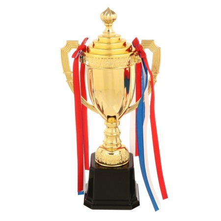Cup 180C, award figure, gold, plastic stand, tricolor, 33 × 12 × 7 cm.-4