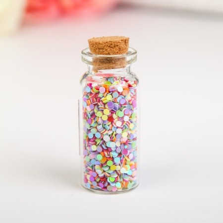 Glitter in a jar of "confetti mix" pr 2 mm 7 g 5x2x2 cm-3