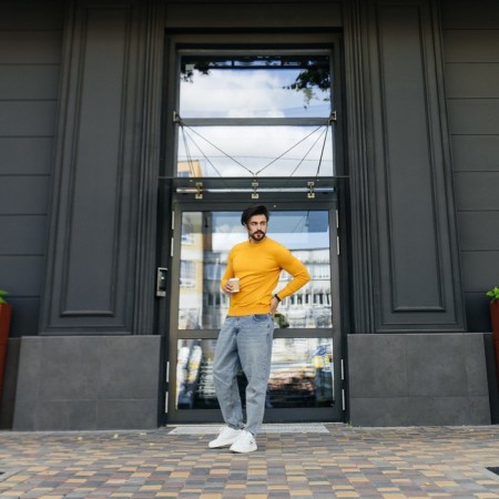 Jumper male ise, size 58, yellow color-3