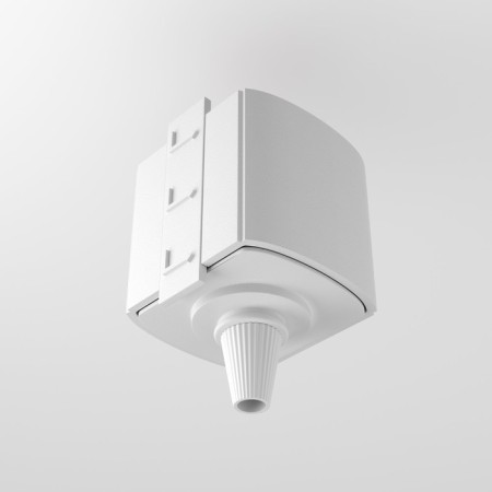 Connector for the track system Technical tra010-1-a-w, 3.5x3.8x4 cm, white color-1