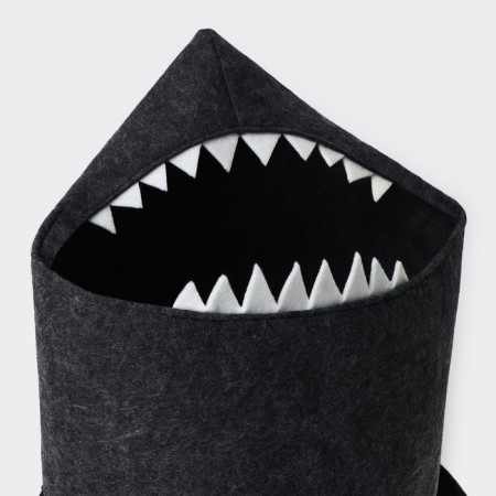 Funny “shark” storage basket, 31 × 26 × 75 cm, dark gray color-2