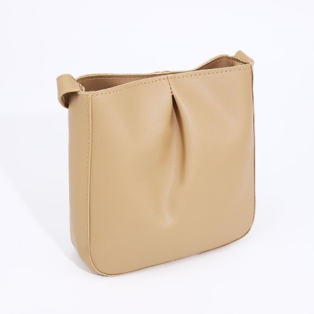 Cross-Bodi Bag on a zipper, beige color-2