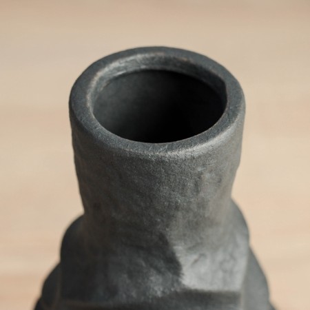 VAZA Ceramics Table "Miles" D-5 cm, 24.5x11 cm, black-3