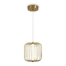 Suspension lamp Freya Fr6131PL-L13BS Sabi, 250x250x275 mm, LED, 8W, 550LM, 3000K, brass color