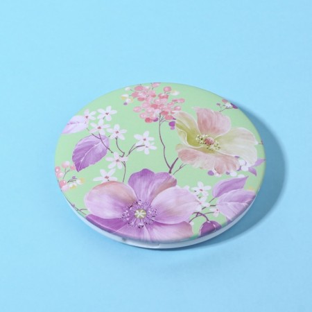 Folding mirror "flowers", d = 7.5 cm, green color-5