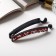 Banana for hair "Emma" 9.5 cm, silver-red