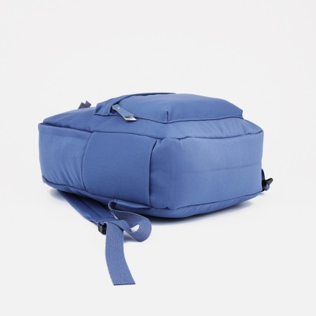 Youth backpack from textiles, 4 pockets, blue color-4