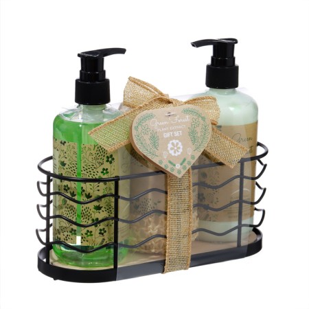 Gift set Green Forest: shower gel 290 ml, lotion 290 ml, washcloth-1