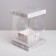 Gift box for flowers with a vase and PVC windows folding, packaging, "Happiness", 16 x 23 x 16 cm