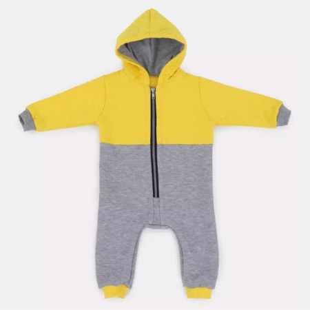 Combineson children's insulated tops "Capitane", height 74 cm, color gray/yellow-6