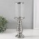 Ceramics candlestick, glass per 1 candle "Vitk" d = 7.5 cm silver 9.5x9.5x32 cm