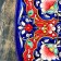 Largan Rishtan ceramics "Flowers", 25 cm, square, red