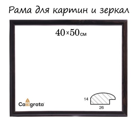 Frame for paintings (mirrors) 40 x 50 x 2.6 cm, wood, berta, dark brown