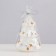 Decorative candle "Snow Christmas tree", 11.5x7.5x6 cm, white