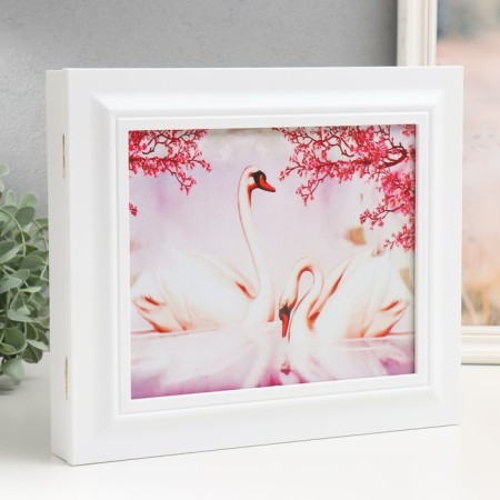Key closed "Swans" 26.5x31.5 cm white-1
