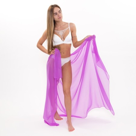 Pareo female, lilac color, size 120x170 cm-3