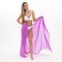 Pareo female, lilac color, size 120x170 cm